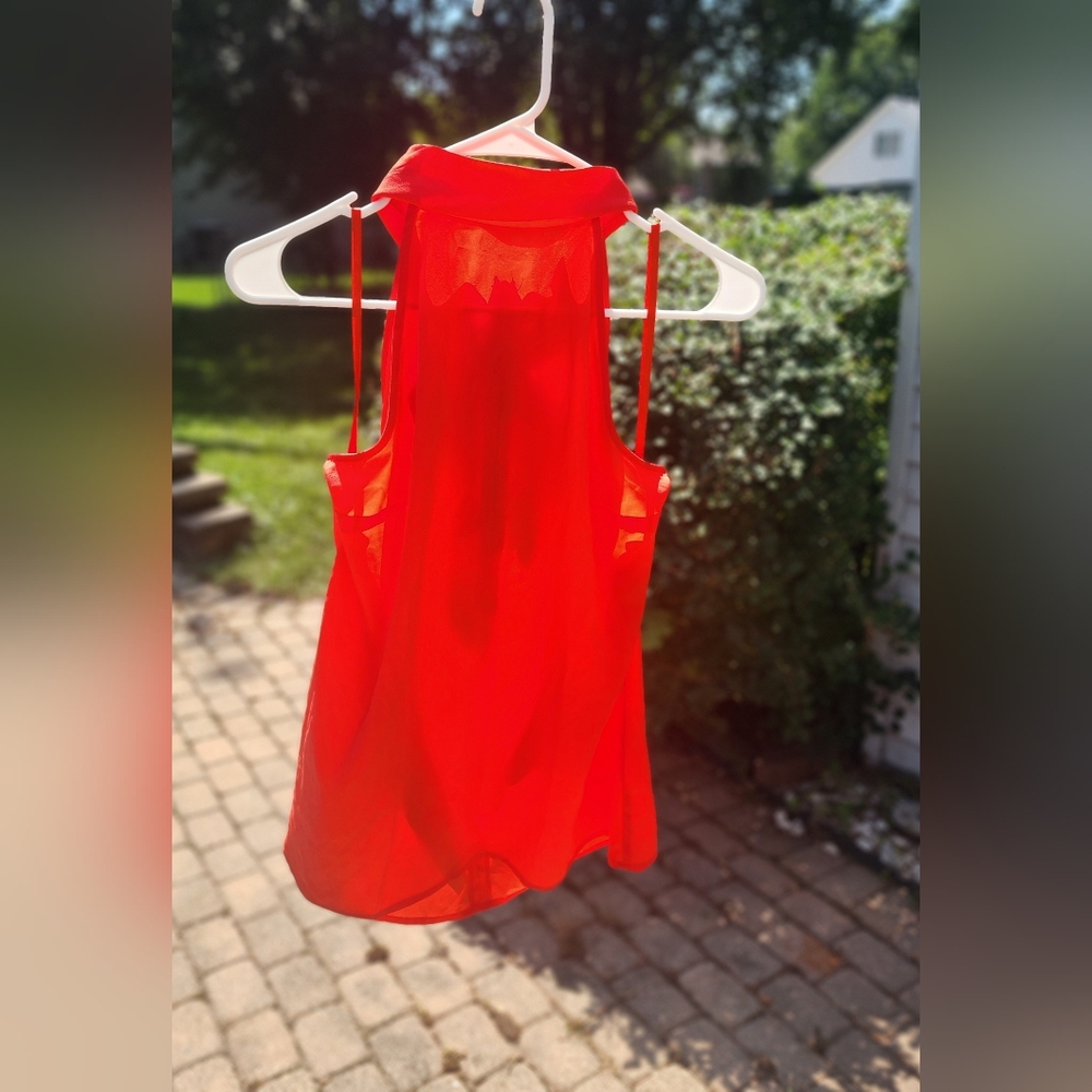 Banana Republic Coral Blouse With Cute Bow Back!